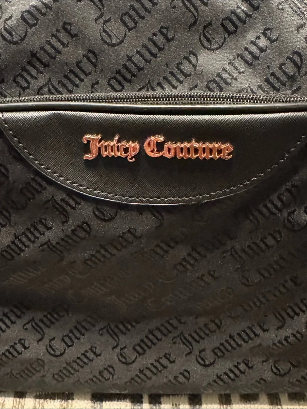 Juicy Couture Black Logo Jacquard Duffel